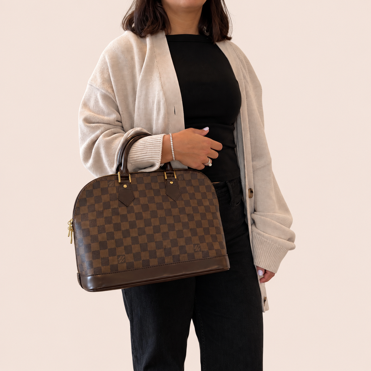 Pre-loved Louis Vuitton Alma PM Damier Ebene, Maison Revie, photo 2