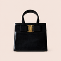 Pre-loved Ferragamo Vara Bow Top Handle Bag in black leather, Maison Revie, photo 1