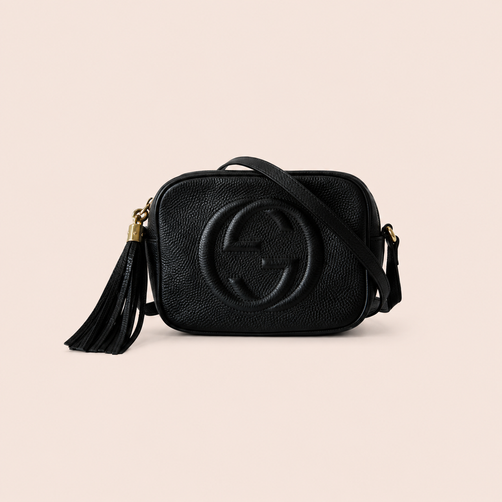 Pre-loved Gucci Soho Disco Crossbody in black leather, Maison Revie, photo 1